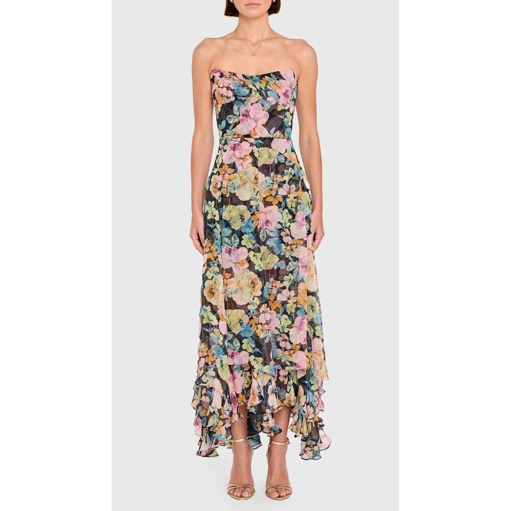 NEW AMANDA UPRICHARD monterey floral dress in lisboa print